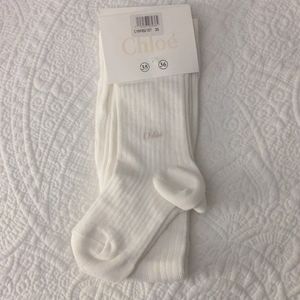 Chloe Girls Ivory Cotton Tights
